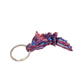 Brelok do kluczy - smok niebiesko-czerwony