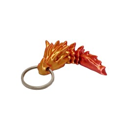 Brelok do kluczy - smok złoto-czerwony
