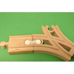 Złączka torów drewnianych w kolorze białym - 10 szt.