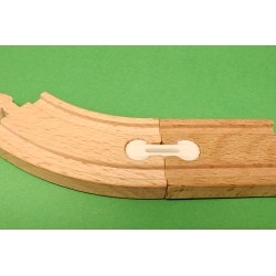 Złączka torów drewnianych w kolorze białym - 10 szt.